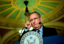 mcconnell Senate Minority Leader Mitch McConnell was pressured to change his tune on earmarks but the ban still went down in defeat. Image: ##http://www.ipolitics.com/state/KY/653-kentucky_senator_mitch_mcconnell_calls_healthcare_bill_process_charade.htm##iPolitics##