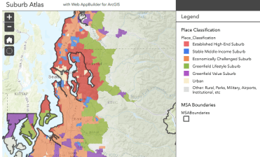 Only a small portion of the Seattle region is considered "urban" in a new report by the Urban Land Institute. Image via RCLco
