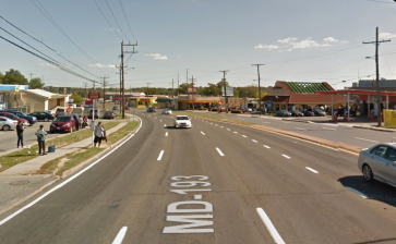 Langley Park, a suburb of Washington, D.C., was built around cars. But many current residents rely on walking, and the street environment puts them at risk. Photo: Google Street View