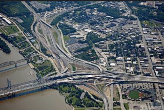 Ugh — urban infrastructure. Photo:  Ohio River Bridges Flickr Page