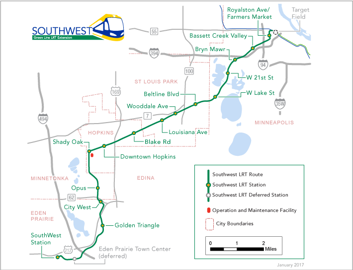 Minnesota GOP representatives want to kill Southwest Light Rail, projects to carry about 35,000 passengers each weekday. Image: Metro Council