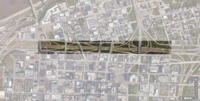The days might be numbered for this section of downtown highway in Kansas City. Image: