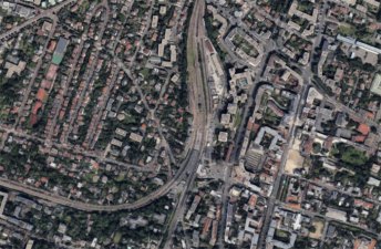 At Bourg-la-Reine, outside Paris, the rail station is surrounded by dense, mixed-use development and walkable streets. Image: Google Maps