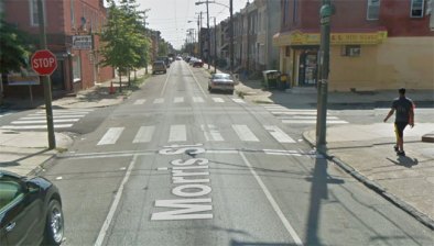 In Philadelphia, crashes declined 24 percent after stop signs replaced signals at 200 intersections. Image: Google Street View
