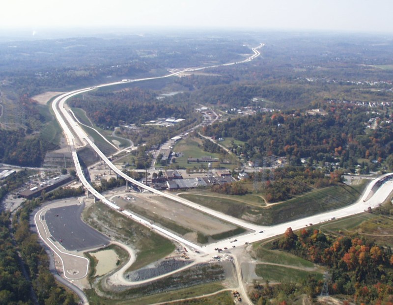Officials are questioning whether the $2 billion Mon-Fayette Expressway project -- meant to help this struggling part of Appalachia -- would be worth it. Photo: PGHBridges.com