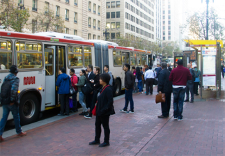 San Francisco is the only city in the country where all-door boarding is the rule, not the exception. Photo: NACTO