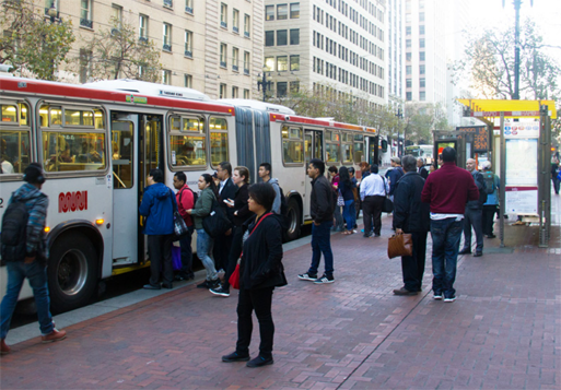 San Francisco is the only city in the country where all-door boarding is the rule, not the exception. Photo: NACTO