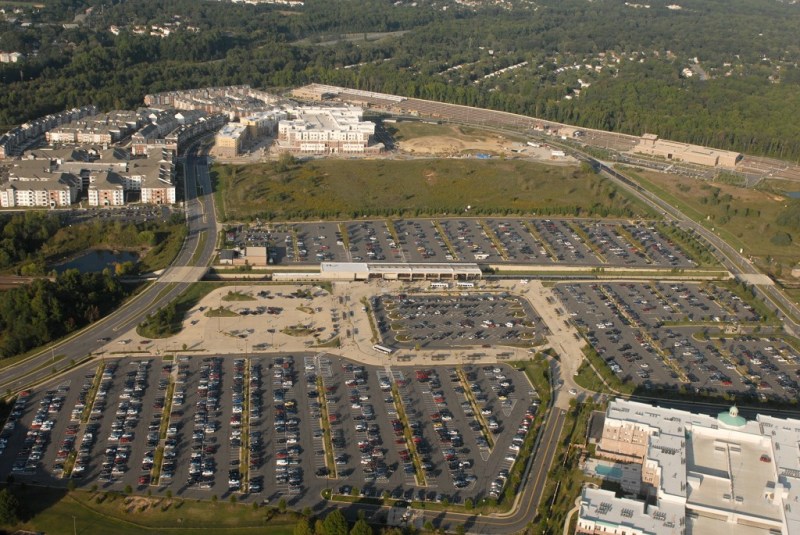 WMATA's Branch Avenue Station is not set up for convenient walking access. Photo via TransitCenter
