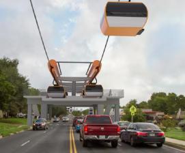 Like almost all gondola proposals, this one for Austin, Texas, will never get built. Image: Texas A&M
