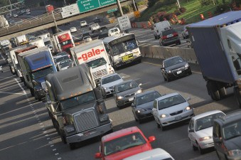 I-5 in Portland is one of the two urban highways that won't be getting widened after all. Photo: BikePortland