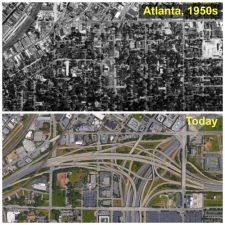 This area of Atlanta, south of downtown, was nearly completely obliterated by highway construction. Photo:  ThreadATL