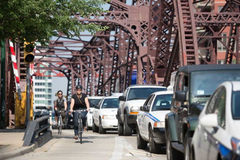 Rush hour in Chicago.