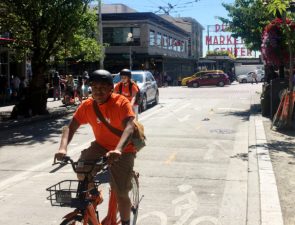 So far, Seattle's new bike-share companies have not been required to provide helmets, and they are racking up riders. Photo:  Seattle Bike Blog