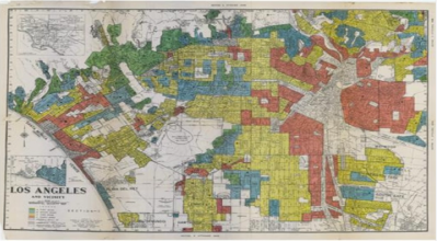In Los Angeles, redlining had its deepest impacts in areas of South L.A., Central L.A., and the Eastside. The book, The Color of Law, by Richard Rothstein, details how redlining was just one of many ways in which policy was used to enforce segregation. Source: HOLC
