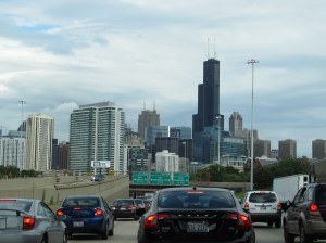 No amount of pavement can alleviate the traffic in Chicago, because any amount of roadway just attracts more people in cars. Photo:  Ken Lund/Flickr