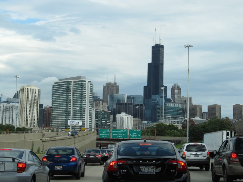 No amount of pavement can alleviate the traffic in Chicago, because any amount of roadway just attracts more people in cars. Photo: Ken Lund/Flickr