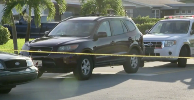 The driver of this SUV struck and killed Neallie Junior Saxon III without even slowing down. Photo: WPLG