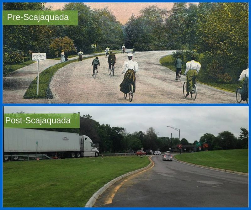 Buffalo's Scajaquada Expressway sliced through a beautiful park designed by Frederick Law Olmsted. Photos: Scajaquada Corridor Coalition