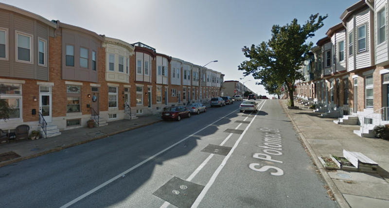 Residents of Potomac Street upset about the replacement of parking spaces to make way for this bike lane were the first to cite fire clearance as a reason to block the project. Now the city is parroting their argument to delay action on its downtown bike plan. Google Street View