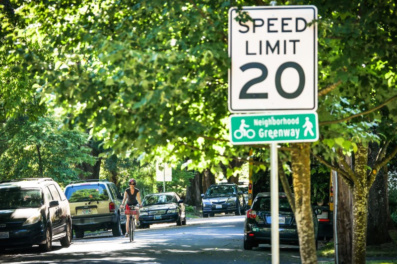 A neighborhood greenway in Portland, Oregon. Photo: public domain.