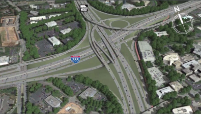 The massive new I-285 interchange project will be one of the most expensive road projects in Georgia history. Image: Georgia DOT