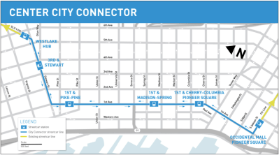 The new streetcar line would connect two other low-ridership streetcar segments. Map:  Seattle