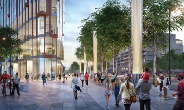 The proposal for Kenmore Square.  

(Image: Studio Gang Architects, Reed Hilderbrand, and Speck & Associates.)