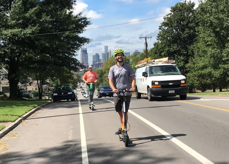 Bike Walk Nashville actually held a class instructing people on how to scoot safely. Photo: Bike Walk Nashville