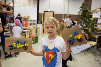 Lotta Crok, Amsterdam's new 9-year-old junior bicycle mayor. Photo:  BYCS.org