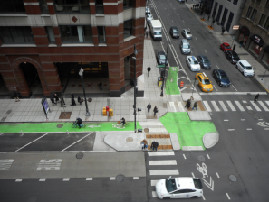 An outstanding intersection design in Chicago. Photo: NACTO