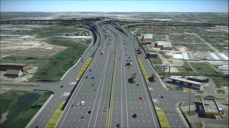 The North Houston Highway Improvement Project will expand already vast swaths of highway
through the middle of Houston, displacing homes and businesses and dividing communities.
Image: Texas Dept. of Transportation