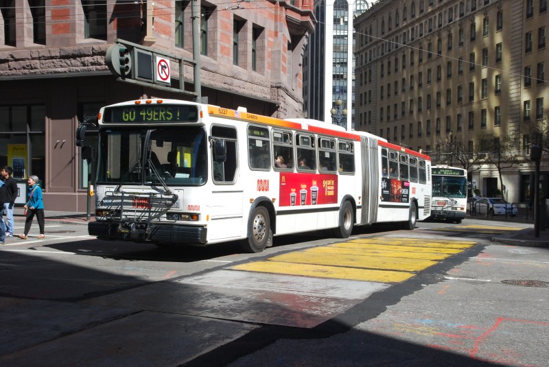 Transit activists have had major successes in prodding cities to improve bus service. Above, a SFMTA bus. Image: Paul Sullivan