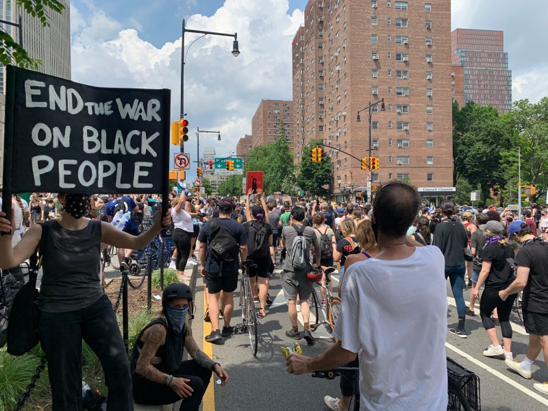 Lime is a scooter company. Is this the kind of activism it will support, or will it see its mission find more limited to the design of streets? Photo: Gersh Kuntzman