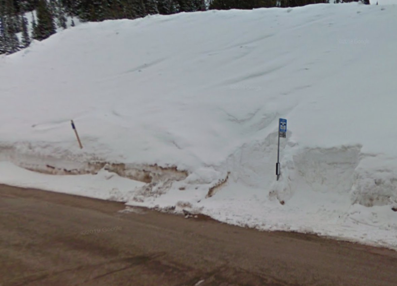 We promise this Alta, Utah snow pile has a bus stop in it somewhere. Image: Nolan Levenson.