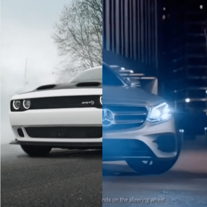 Left: Dodge. Right: Cadillac.