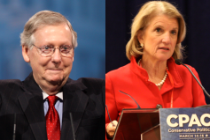 Sen. Mitch McConnell (R-Ky.) and Sen. Shelley Moore Capito (R-W. Va.) Photos by Gage Skidmore.