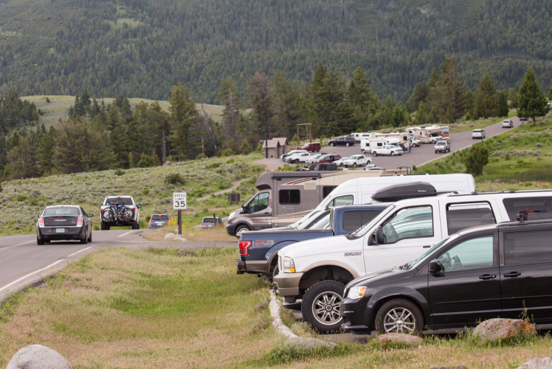 A parking lot at Yellowstone National Park. Photo: NPS/Neal Herbert